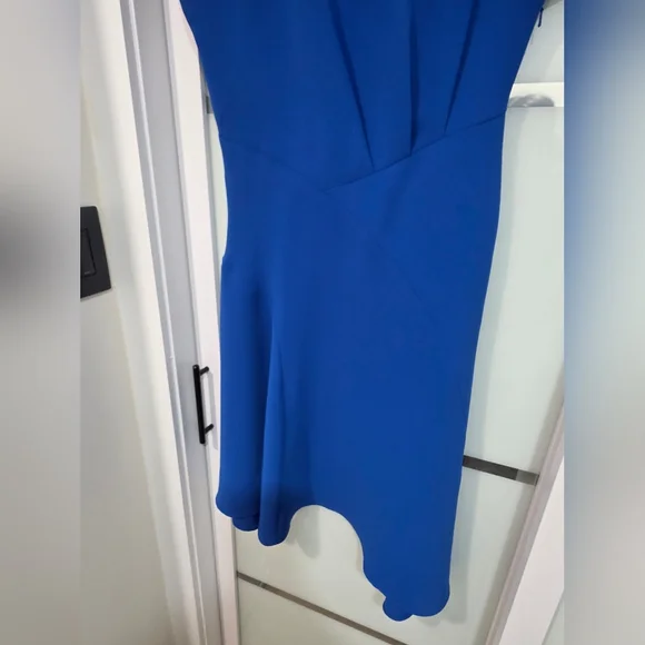 Reiss Victoria capped sleeve midi dress, Blue Royal Color - Picture 10 of 17